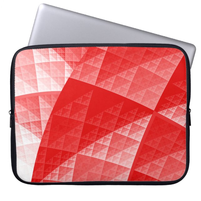 Abstraktes Rotes Muster Laptopschutzhülle (Vorderseite)