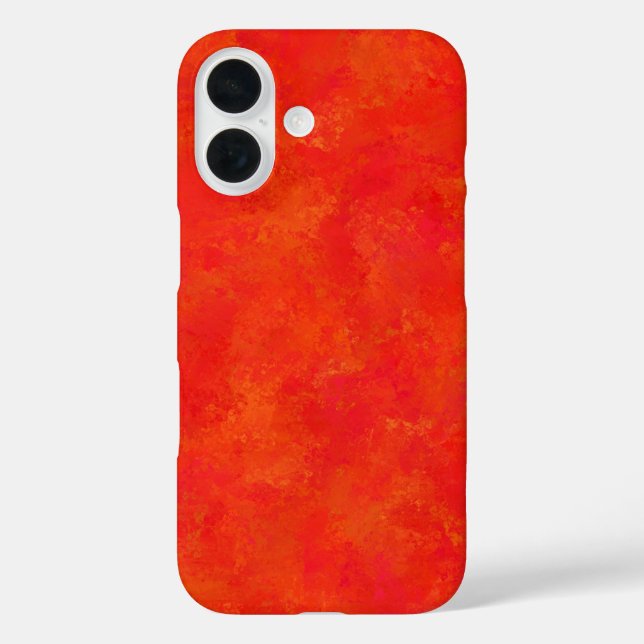 Abstraktes rotes Orangenmuster iPhone 16 Hülle (Rückseite)
