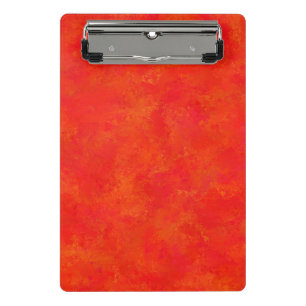 Abstraktes rotes Orangenmuster Mini Klemmbrett