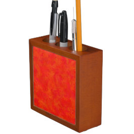 Abstraktes rotes Orangenmuster Stifthalter