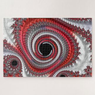 Abstraktes Rotes Schwarzes Gradient Spiral Fraktal