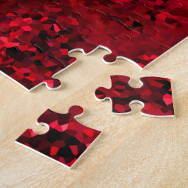 Abstraktes Rotes Schwarzes Hartglas