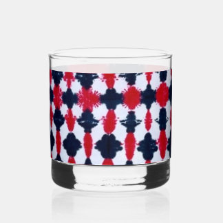 Abstraktes Rotes Schwarzes, Modernes Rock Glass Whiskyglas