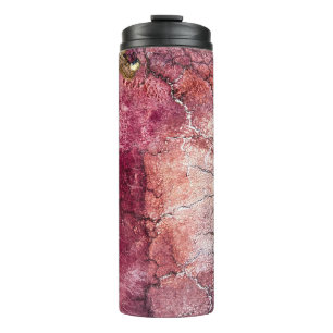 Abstraktes rotes und braunes Bild Thermosbecher