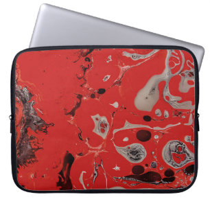Abstraktes rotes und graues Bild Laptopschutzhülle