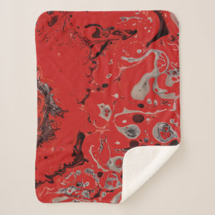 Abstraktes rotes und graues Bild Sherpadecke