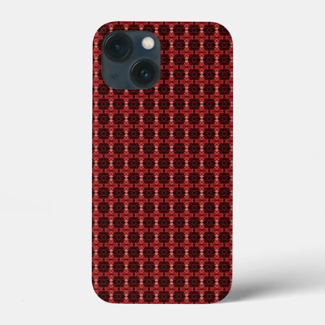 Abstraktes rotes und schwarzes Muster Case-Mate iPhone Hülle (Rückseite)
