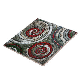 Abstraktes Rotweihnachtsmuster Fliese