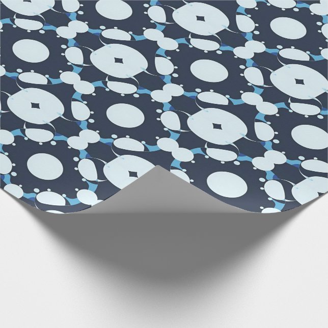 Abstraktes Rundmuster mit geometrischen Elementen Geschenkpapier (Ecke)