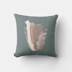 Abstraktes Sage Green Moon Muster Kissen Kissen
