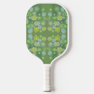 Abstraktes, salziges, florales Farbmuster Pickleball Schläger