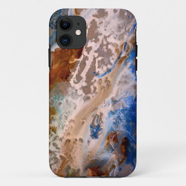 Abstraktes Sandstrandmuster mit Schaumwasser Case-Mate iPhone Hülle (Rückseite)