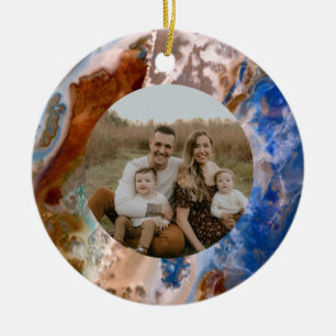 Abstraktes Sandstrandmuster mit Schaumwasser Keramik Ornament