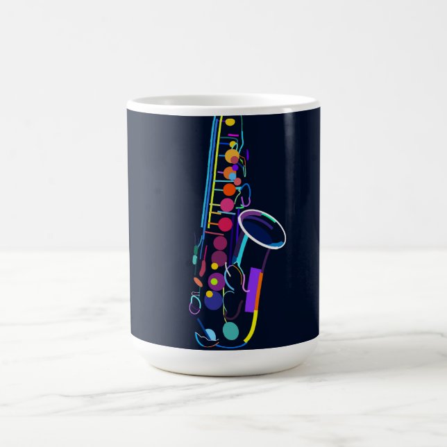 Abstraktes Saxophon Kaffeetasse (Mittel)