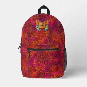 Abstraktes Schachbrett-Design Bedruckter Rucksack