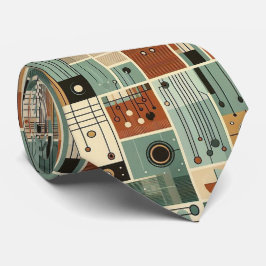 Abstraktes Schaltbrett - Retro Mid Century Modern Krawatte