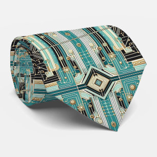 Abstraktes Schaltbrett - Retro Mid Century Modern  Krawatte
