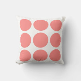 Abstraktes Schaltkreisdesign in Weiß und Rose Kissen