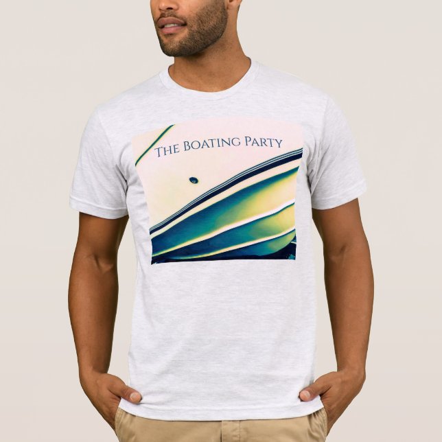 Abstraktes Schiff im Blue T - Shirt (Vorderseite)