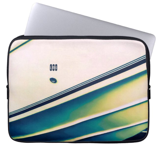 Abstraktes Schiff in Blue Electronics Bag Laptopschutzhülle (Vorderseite)
