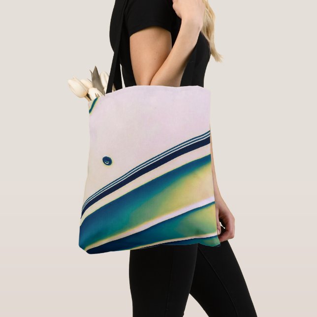 Abstraktes Schiff in Blue Tote Bag Tasche (Von Nahem)