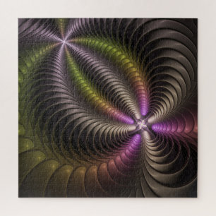 Abstraktes schlankes, buntes 3D-Fraktal