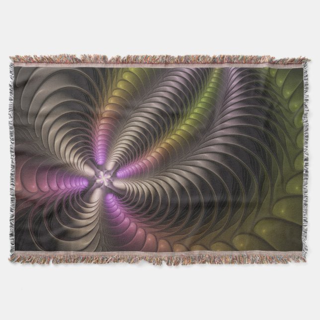 Abstraktes schlankes, buntes 3D-Fraktal Decke (Vorderseite)