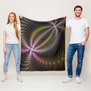 Abstraktes schlankes, buntes 3D-Fraktal Fleecedecke