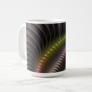 Abstraktes schlankes, buntes 3D-Fraktal Kaffeetasse