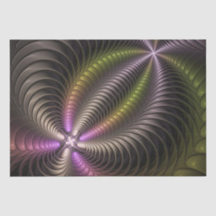 Abstraktes schlankes, buntes 3D-Fraktal Seidenpapier