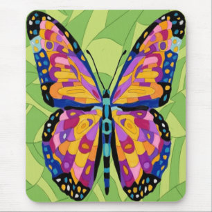 Abstraktes Schmetterlingsgemälde Mousepad