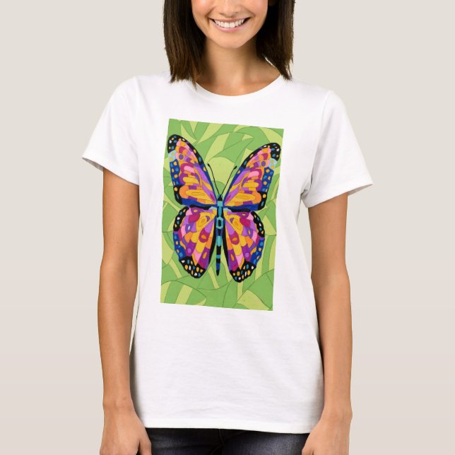 Abstraktes Schmetterlingsgemälde  T-Shirt (Vorderseite)