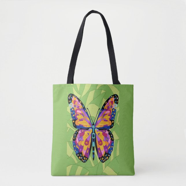 Abstraktes Schmetterlingsgemälde  Tasche (Vorderseite)