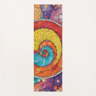 Abstraktes Schnecken Muster, multicolor Yogamatte