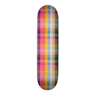 Abstraktes schottisches kariertes skateboard