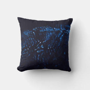 Abstraktes Schwarz-Blau-Bild Kissen
