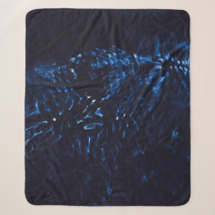 Abstraktes Schwarz-Blau-Bild Sherpadecke