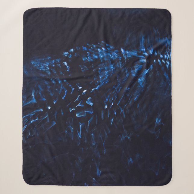 Abstraktes Schwarz-Blau-Bild Sherpadecke (Vorderseite)