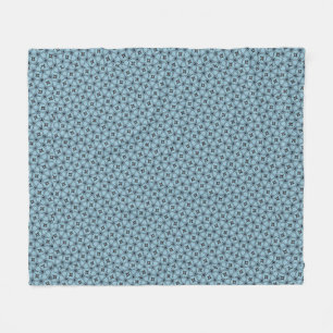 Abstraktes Schwarz-Blau-Muster Fleecedecke
