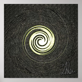 Abstraktes Schwarz-Gold-Poster Poster