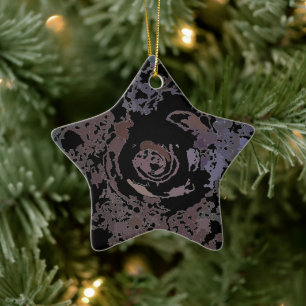 Abstraktes Schwarz Grau Frohes Neues Jahr Keramik Ornament