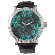 Abstraktes Schwarz-Grün-Fraktal-Muster