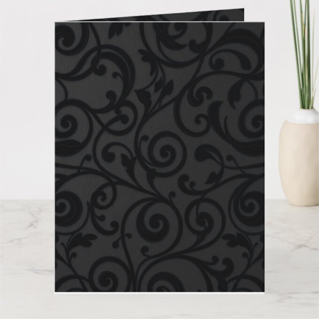 Abstraktes Schwarz-Muster mit eigenem Schwenken Karte (Vorderseite)