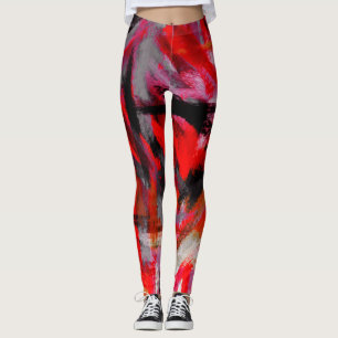Abstraktes Schwarz-Rosa-Bild Nr. 3 Leggings