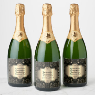 Abstraktes Schwarz und Gold