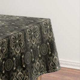 Abstraktes Schwarz und Gold Tischdecke