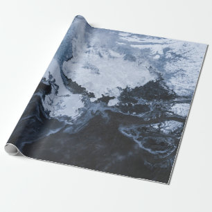 Abstraktes Schwarz-Weiß-Bild Geschenkpapier