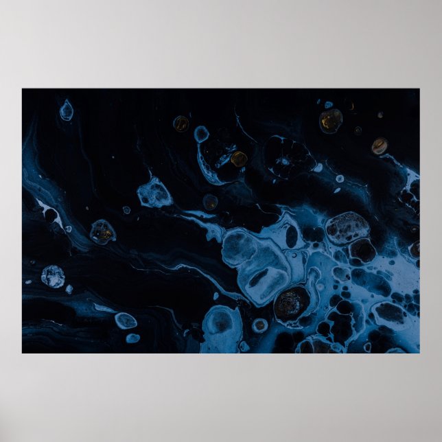 Abstraktes Schwarz-Weiß-Bild Poster (Vorne)