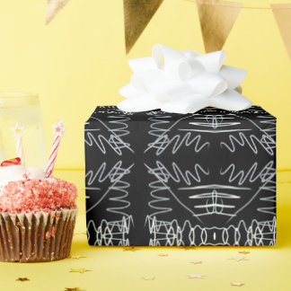 Abstraktes Schwarz-Weiß-Design Geschenkpapier