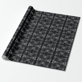 Abstraktes Schwarz-Weiß-Design Geschenkpapier